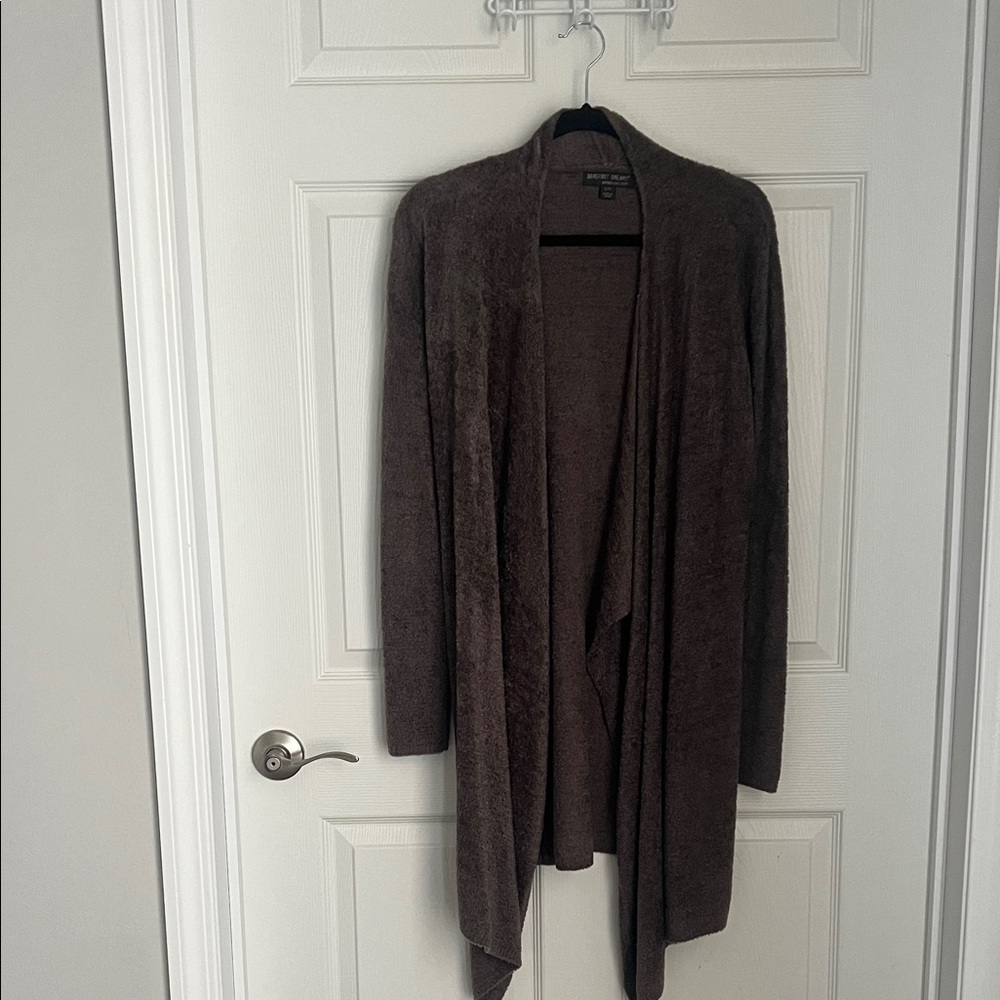 Barefoot Dreams Chocolate Open Front Cardigan